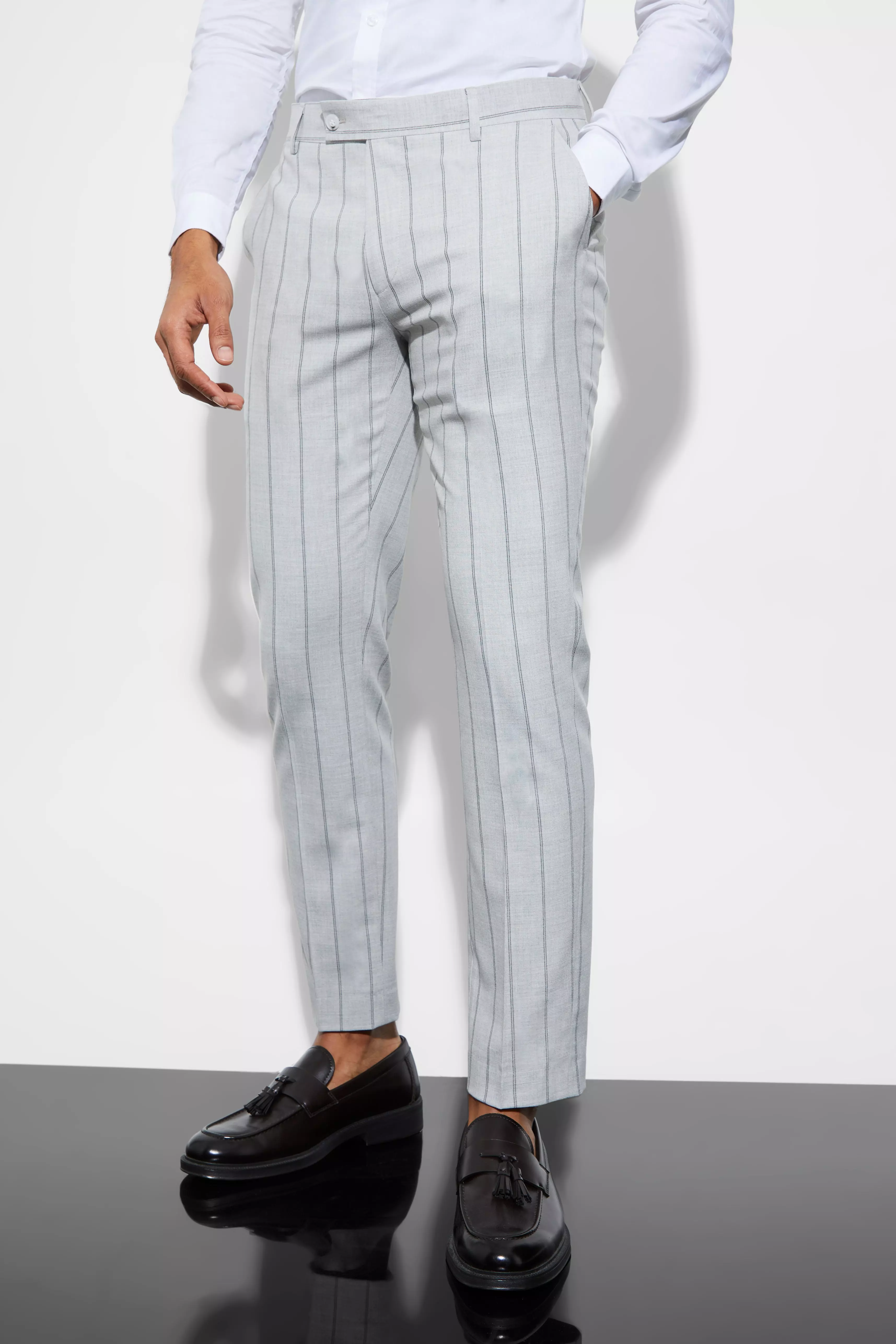 Grey 2025 striped pants